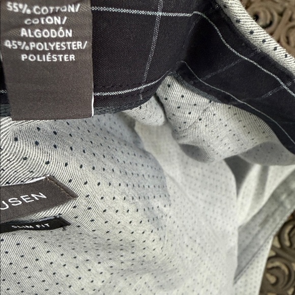 Van Heusen XL Slim Fit Mens Shirt 55%cotton 45% polyester XL 17-17.5 - Picture 6 of 6